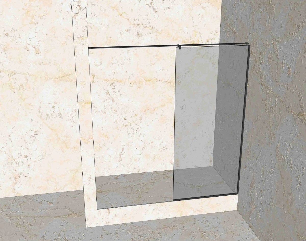 Изготовление стеклянной душевой шторки 8 мм, выполненное компанией «Стекло Кубани»