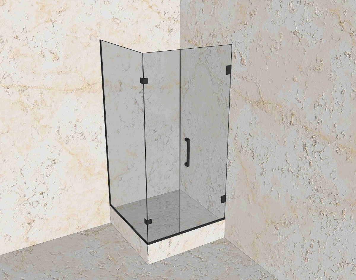 Угловая 8 мм без штанги — Стеклянные душевые, установка Стеклянные душевые выполнена компанией «Стекло Кубани»